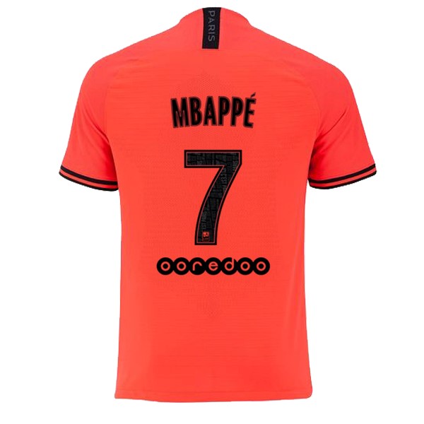 JORDAN Trikot Paris Saint Germain NO.7 Mbappe Auswarts 2019-20 Orange Fussballtrikots Günstig